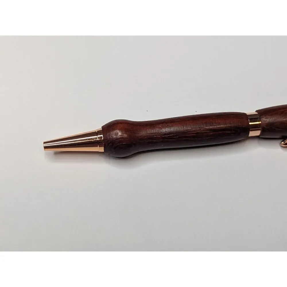 Slimline Twist Pen Copper Finish Red Heart‎ Body Hand Turned Pen